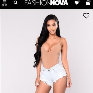 Mocha bodysuit size small new with tags